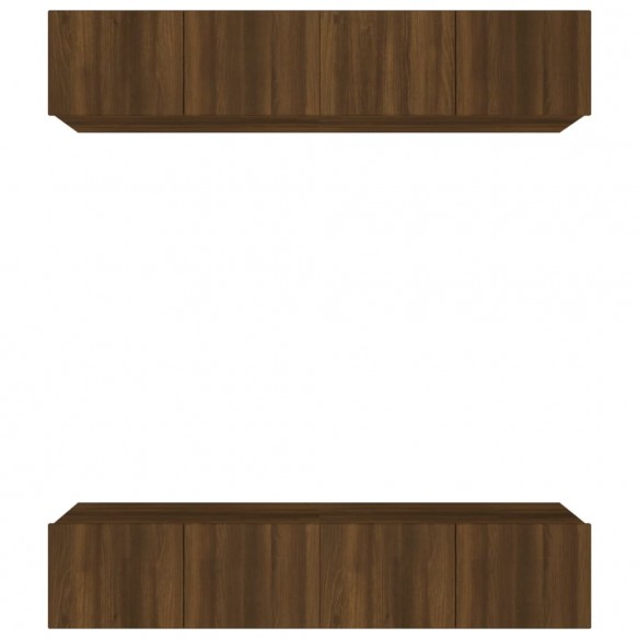 Meubles TV 4 pcs Chêne marron 80x30x30 cm Bois d'ingénierie