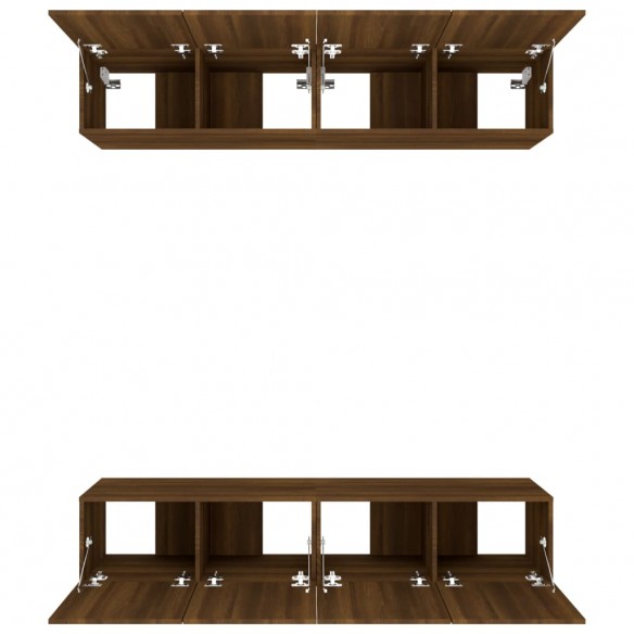 Meubles TV 4 pcs Chêne marron 80x30x30 cm Bois d'ingénierie