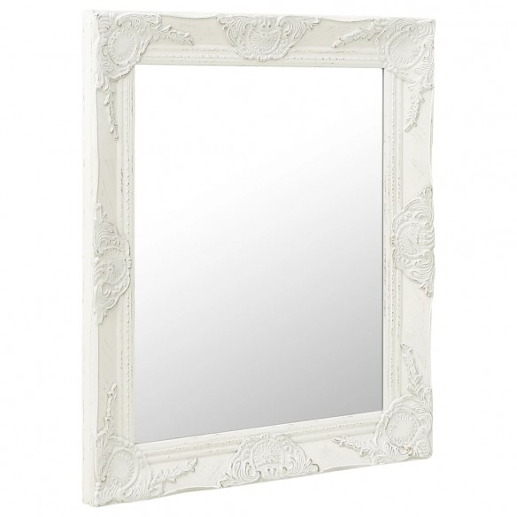 Miroir mural style baroque 50x60 cm Blanc