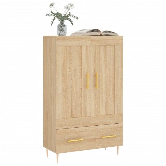 Buffet haut chêne sonoma 69,5x31x115 cm bois d'ingénierie