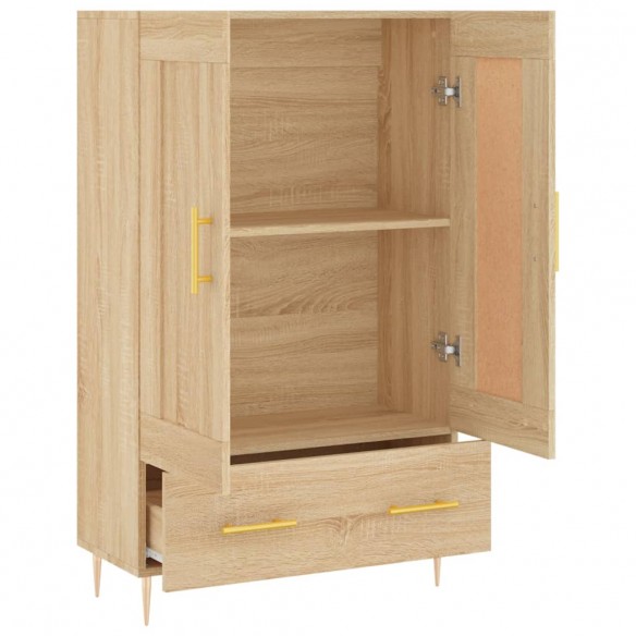 Buffet haut chêne sonoma 69,5x31x115 cm bois d'ingénierie