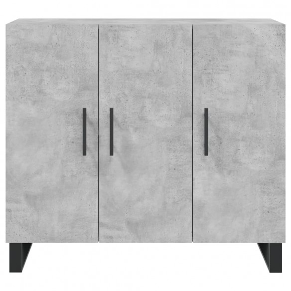 Buffet gris béton 90x34x80 cm bois d'ingénierie