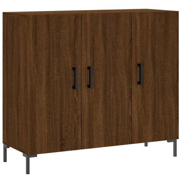 Buffet chêne marron 90x34x80 cm bois d'ingénierie