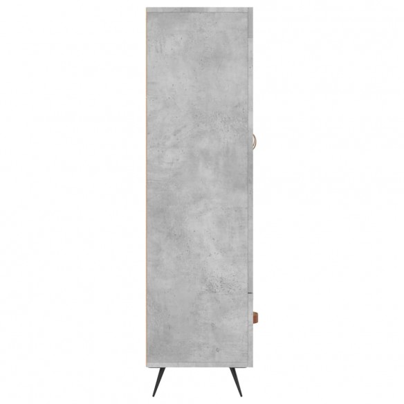 Buffet haut gris béton 69,5x31x115 cm bois d'ingénierie