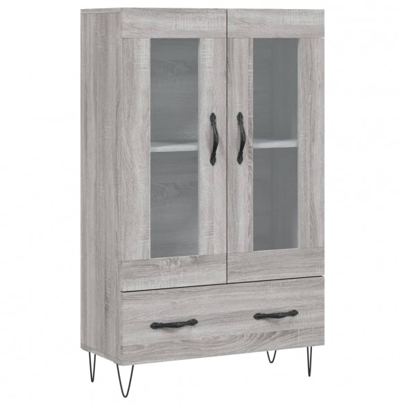 Buffet haut sonoma gris 69,5x31x115 cm bois d'ingénierie