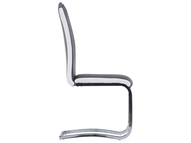 Chaises à manger cantilever lot de 2 gris similicuir