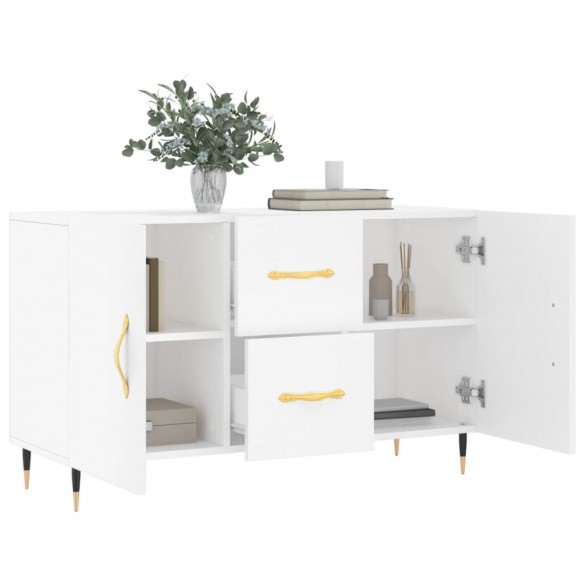 Buffet blanc 100x36x60 cm bois d'ingénierie