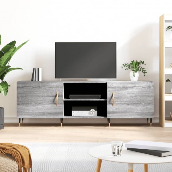 Meuble TV sonoma gris 150x30x50 cm bois d'ingénierie