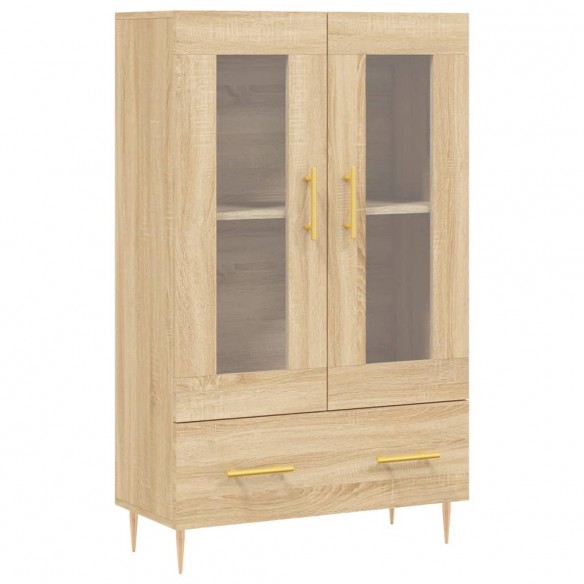 Buffet haut chêne sonoma 69,5x31x115 cm bois d'ingénierie