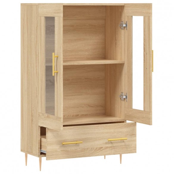 Buffet haut chêne sonoma 69,5x31x115 cm bois d'ingénierie