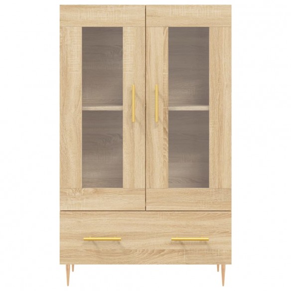 Buffet haut chêne sonoma 69,5x31x115 cm bois d'ingénierie