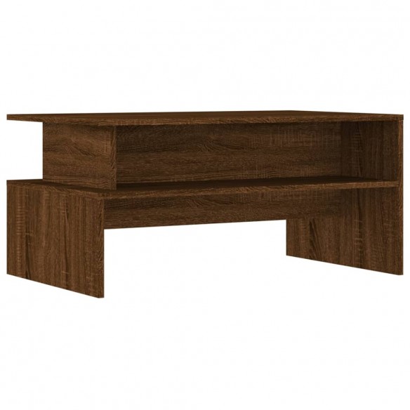 Table basse chêne marron 90x55x42,5 cm bois d'ingénierie