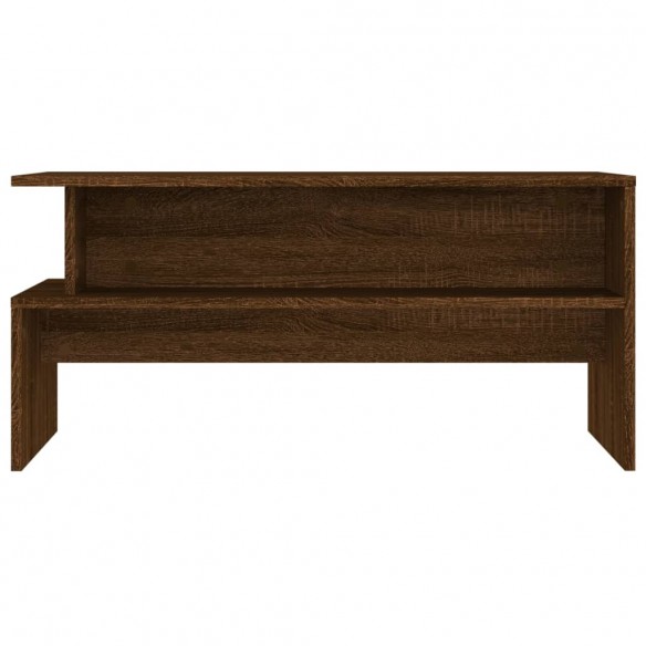 Table basse chêne marron 90x55x42,5 cm bois d'ingénierie