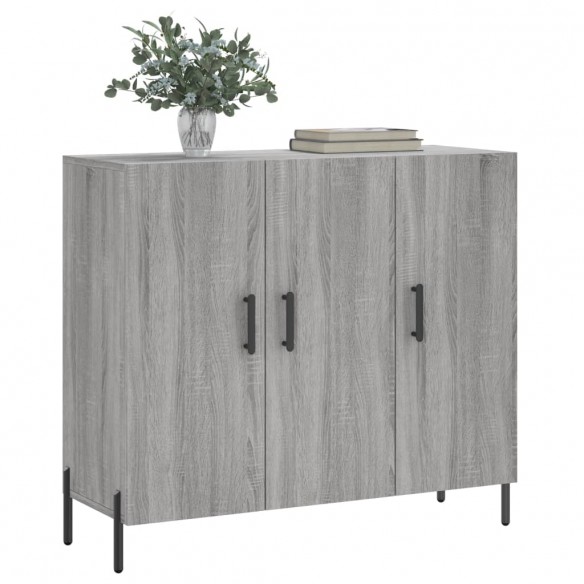 Buffet sonoma gris 90x34x80 cm bois d'ingénierie