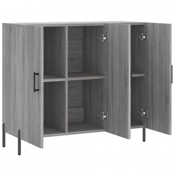 Buffet sonoma gris 90x34x80 cm bois d'ingénierie