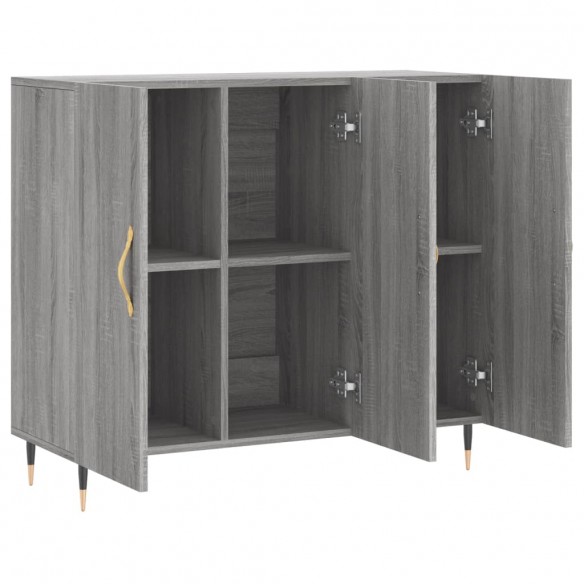 Buffet sonoma gris 90x34x80 cm bois d'ingénierie