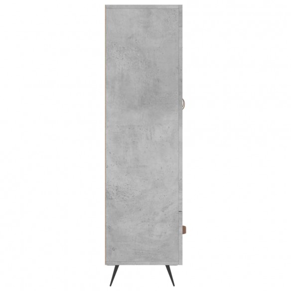 Buffet haut gris béton 69,5x31x115 cm bois d'ingénierie