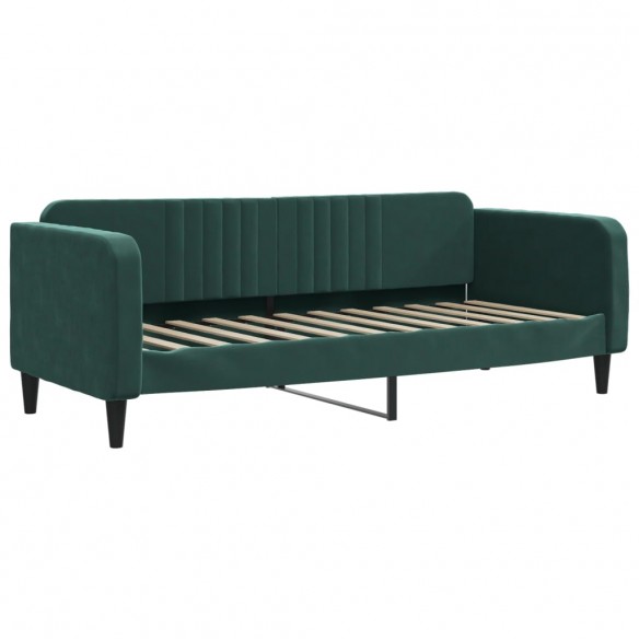 Lit de repos vert foncé 80x200 cm velours