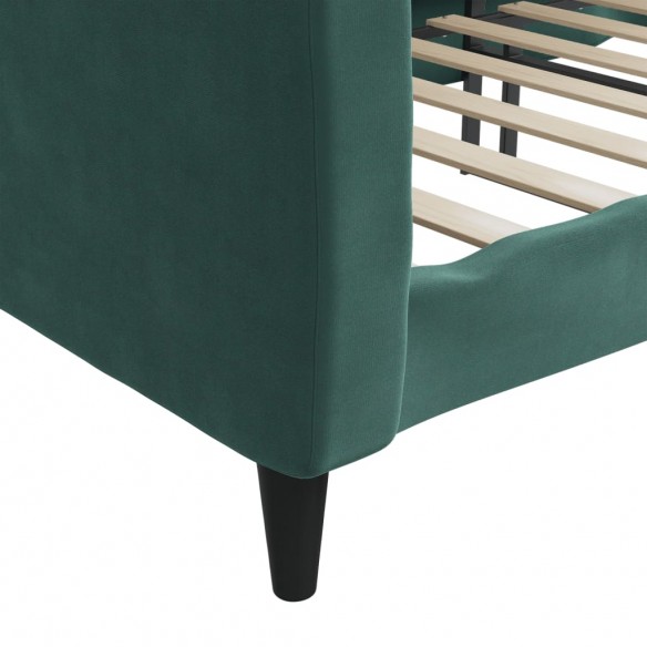 Lit de repos vert foncé 80x200 cm velours