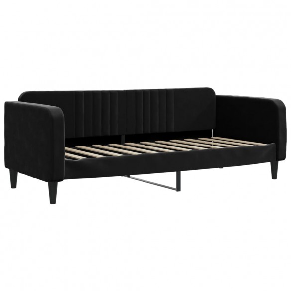 Lit de repos noir 80x200 cm velours