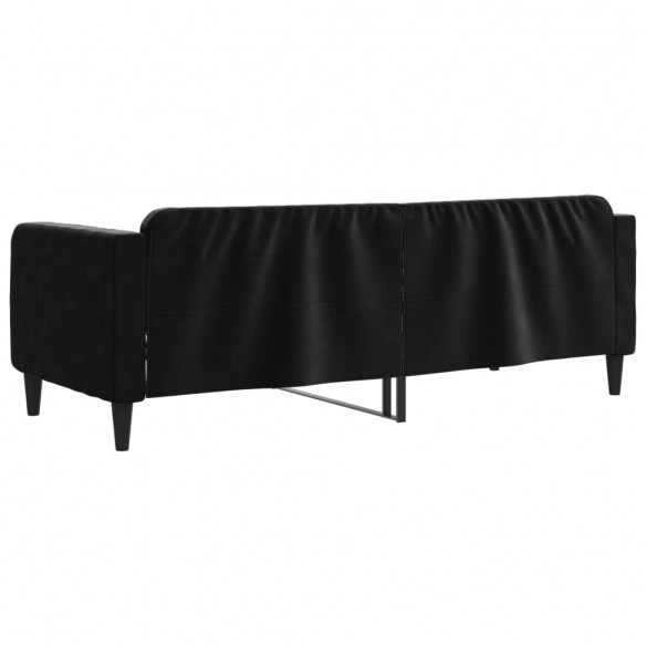 Lit de repos noir 80x200 cm velours