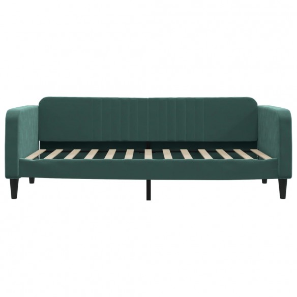 Lit de repos vert foncé 90x200 cm velours