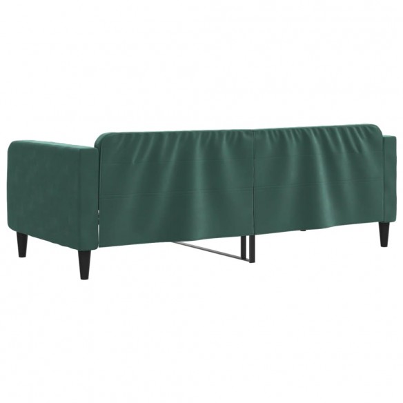 Lit de repos vert foncé 90x200 cm velours