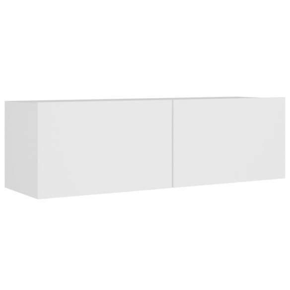 Ensemble de meubles TV 4 pcs Blanc Bois d'ingénierie