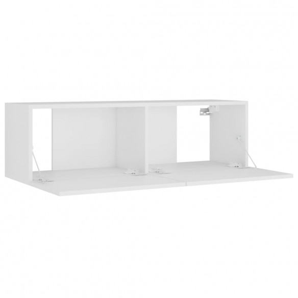 Ensemble de meubles TV 4 pcs Blanc Bois d'ingénierie