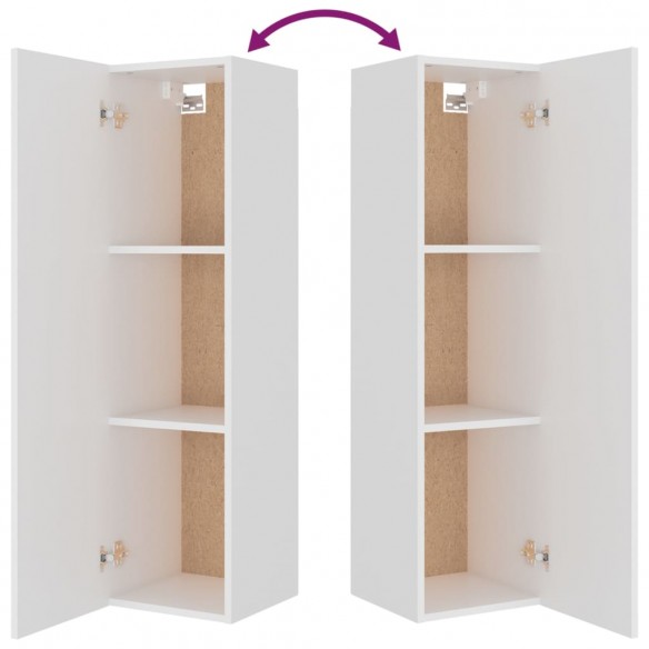 Ensemble de meubles TV 4 pcs Blanc Bois d'ingénierie