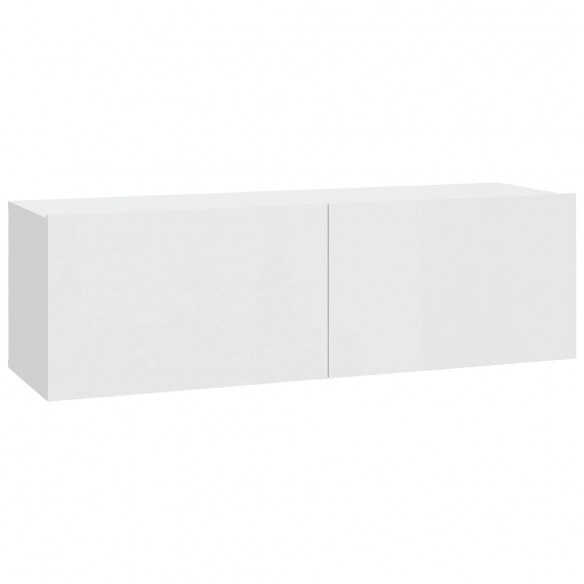 Ensemble de meubles TV 8 pcs Blanc brillant Bois d'ingénierie