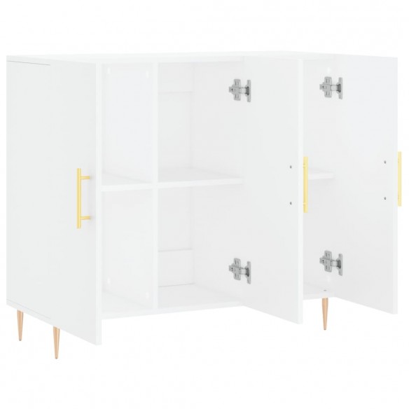 Buffet blanc 90x34x80 cm bois d'ingénierie