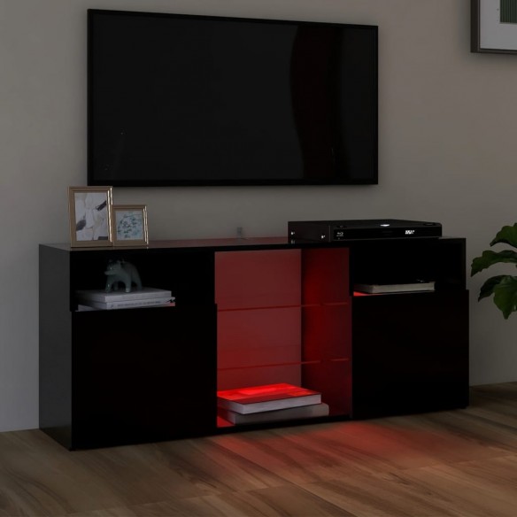 Meuble TV avec lumières LED noir 120x30x50 cm