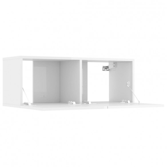 Ensemble de meubles TV 8 pcs Blanc brillant Bois d'ingénierie