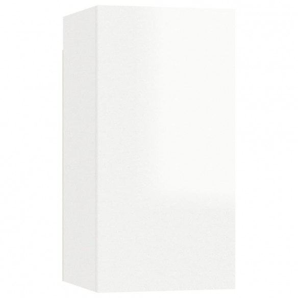 Ensemble de meubles TV 6 pcs Blanc brillant Bois d'ingénierie