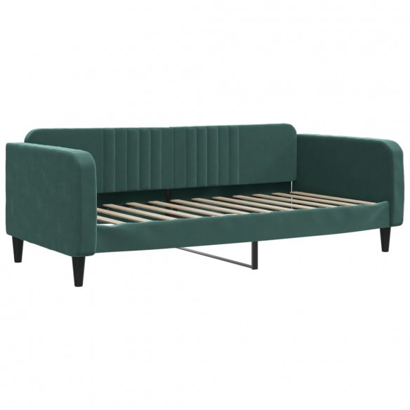 Lit de repos vert foncé 100x200 cm velours