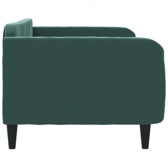 Lit de repos vert foncé 100x200 cm velours