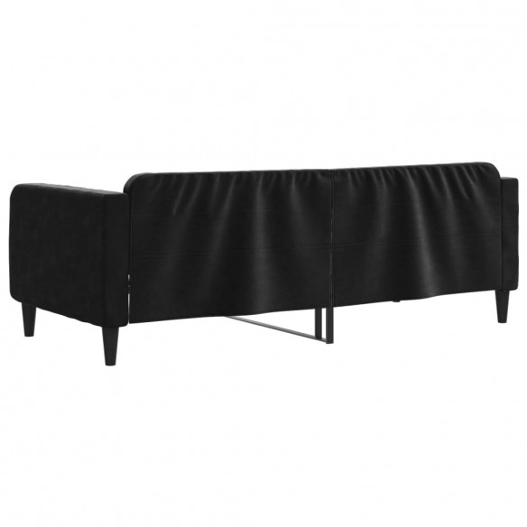 Lit de repos noir 100x200 cm velours