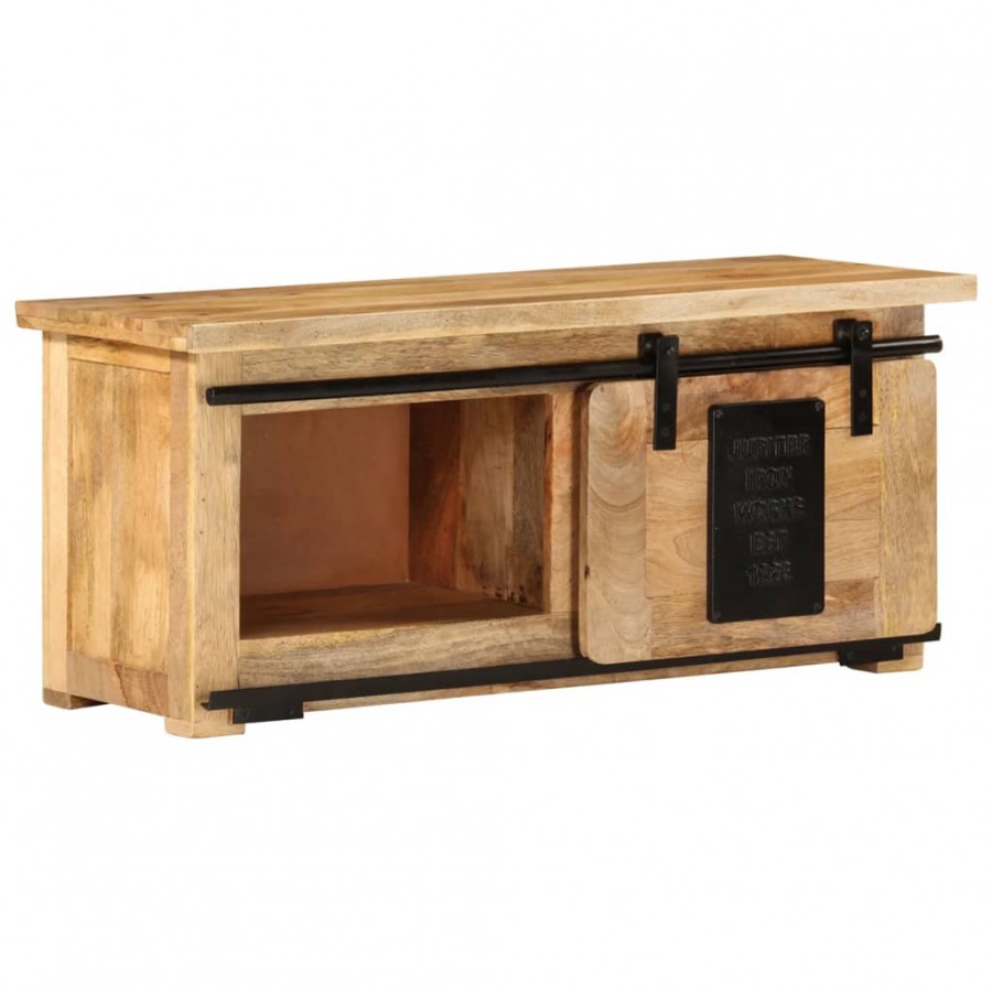 Meuble TV 90x35x40 cm Bois massif de manguier