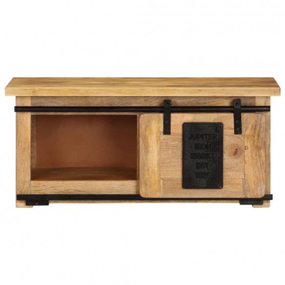 Meuble TV 90x35x40 cm Bois massif de manguier