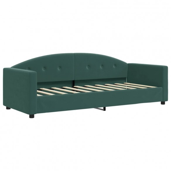 Lit de repos vert foncé 80x200 cm velours