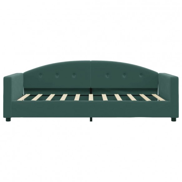 Lit de repos vert foncé 80x200 cm velours