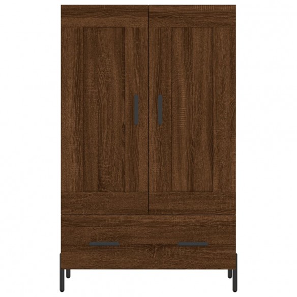 Buffet haut chêne marron 69,5x31x115 cm bois d'ingénierie