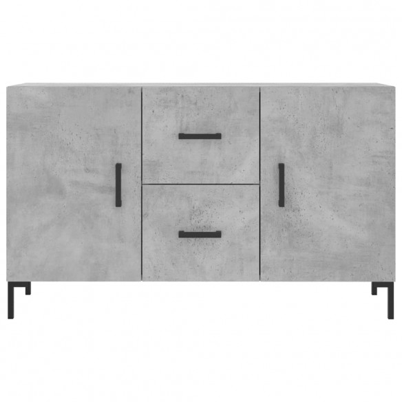 Buffet gris béton 100x36x60 cm bois d'ingénierie