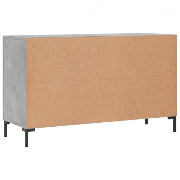 Buffet gris béton 100x36x60 cm bois d'ingénierie