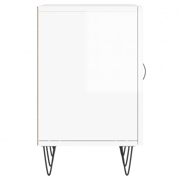 Meuble TV blanc brillant 150x30x50 cm bois d'ingénierie