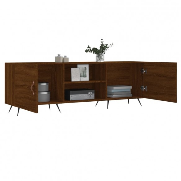 Meuble TV chêne marron 150x30x50 cm bois d'ingénierie