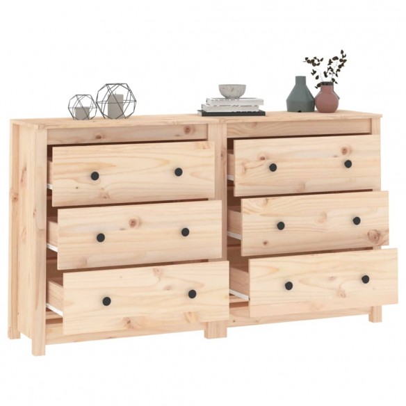 Buffet 140x35x80 cm Bois massif de pin