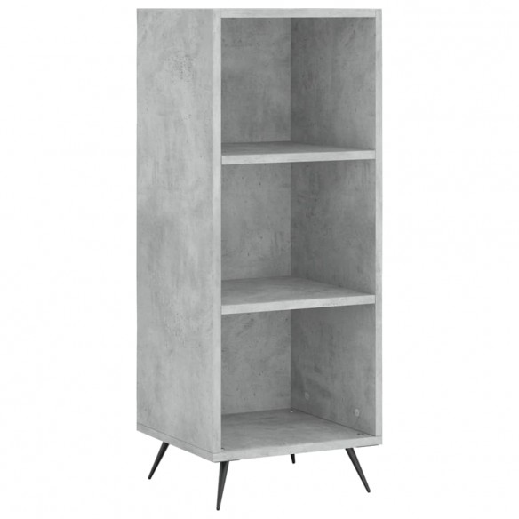 Buffet haut Gris béton 34,5x34x180 cm Bois d'ingénierie