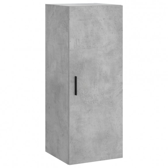 Buffet haut Gris béton 34,5x34x180 cm Bois d'ingénierie